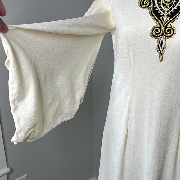 1970s Vintage Cream Moroccan Caftan size small